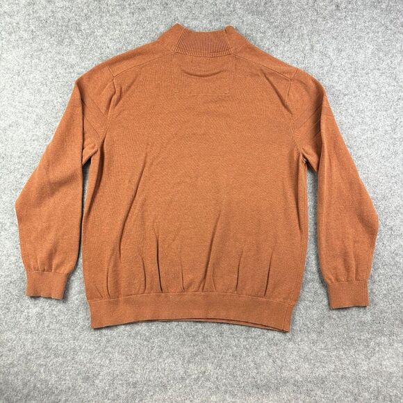 Banana Republic Sweater Mens XXL 2XL Orange Shawl Button Collar Preppy Pullover - Picture 11 of 15